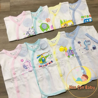Áo sơ sinh tay ngắn Jou cho bé / Áo thun cotton mát cho bé (sơ sinh - 9kg)