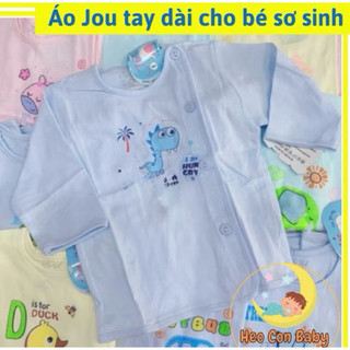 [CHẤT ĐẸP] Áo sơ sinh tay dài Jou cho bé (JOU MÀU) / Áo thun cotton mát cho bé (sơ sinh - 9kg)