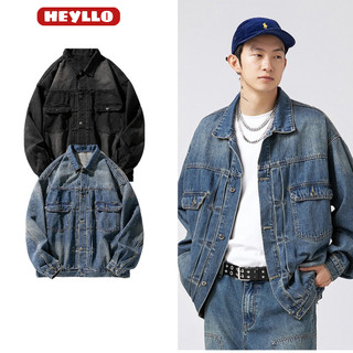 Áo Khoác Jeans Bò Denim Jacket Fashion Unisex 2 Colors HEYLLO.