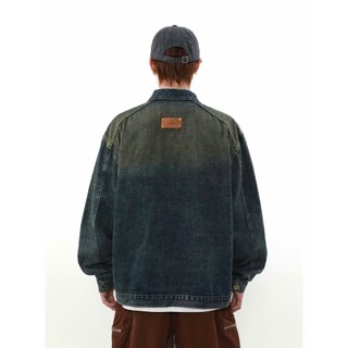 Áo Khoác Jeans Bò Denim Jacket Fashion Unisex Khoá Kéo Màu Xanh Đậm Wash HEYLLO.