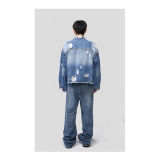 Áo Khoác Jeans Bò Denim Jacket Fashion Unisex 2 Clors  Wash Rách  HEYLLO.