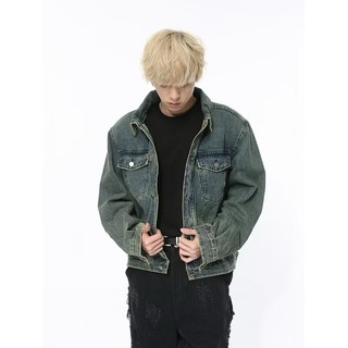 Áo Khoác Jeans Bò Denim Jacket Fashion Unisex Dáng Crop Màu Xanh Dương HEYLLO.