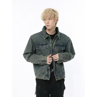 Áo Khoác Jeans Bò Denim Jacket Fashion Unisex Dáng Crop Màu Xanh Dương HEYLLO.