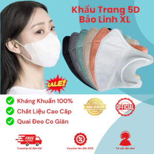 SỈ THÙNG 700 ( Tặng thêm 10 chiếc ) CHIẾC KHẨU TRANG 5D BẢO LINH XL TÚI DÁN CHÍNH HÃNG CAO CẤP DÀY DẶN CHỐNG TIA UV