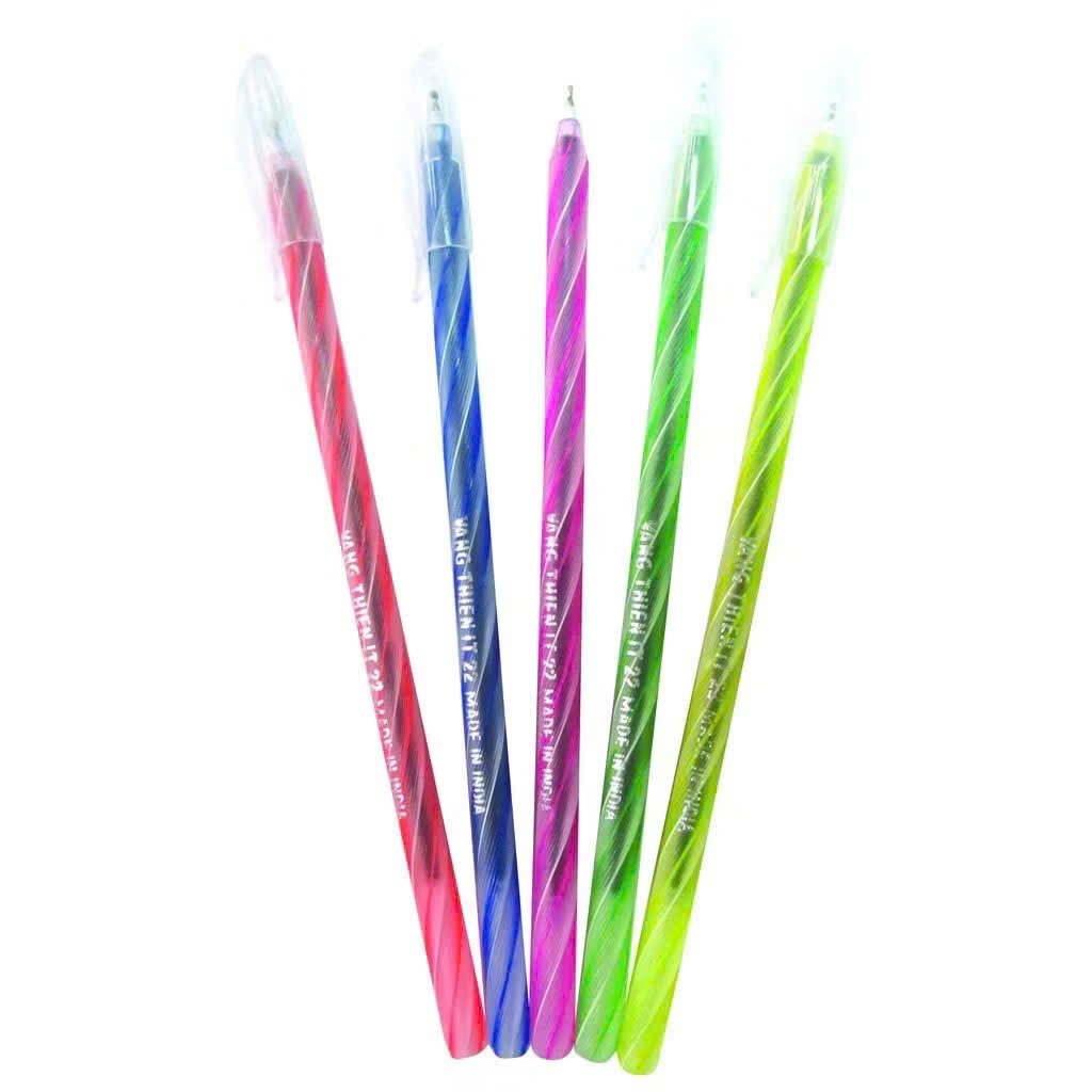 Hộp 20 Chiếc Bút Bi Xoắn Mực Xanh-Đen Ngòi 0.5mm Viết Êm Nét Trơn, Văn Phòng , Học Sinh