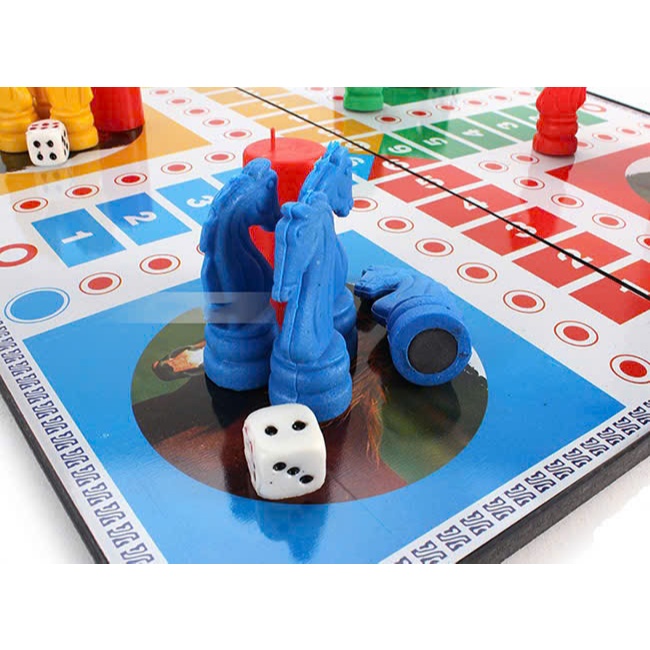 Cờ Cá Ngựa Nam Châm, Hộp Nhựa Cứng Có Thể Gấp Gọn, Đồ Chơi Board Game Cờ Đua Ngựa, Bộ Cá Ngựa