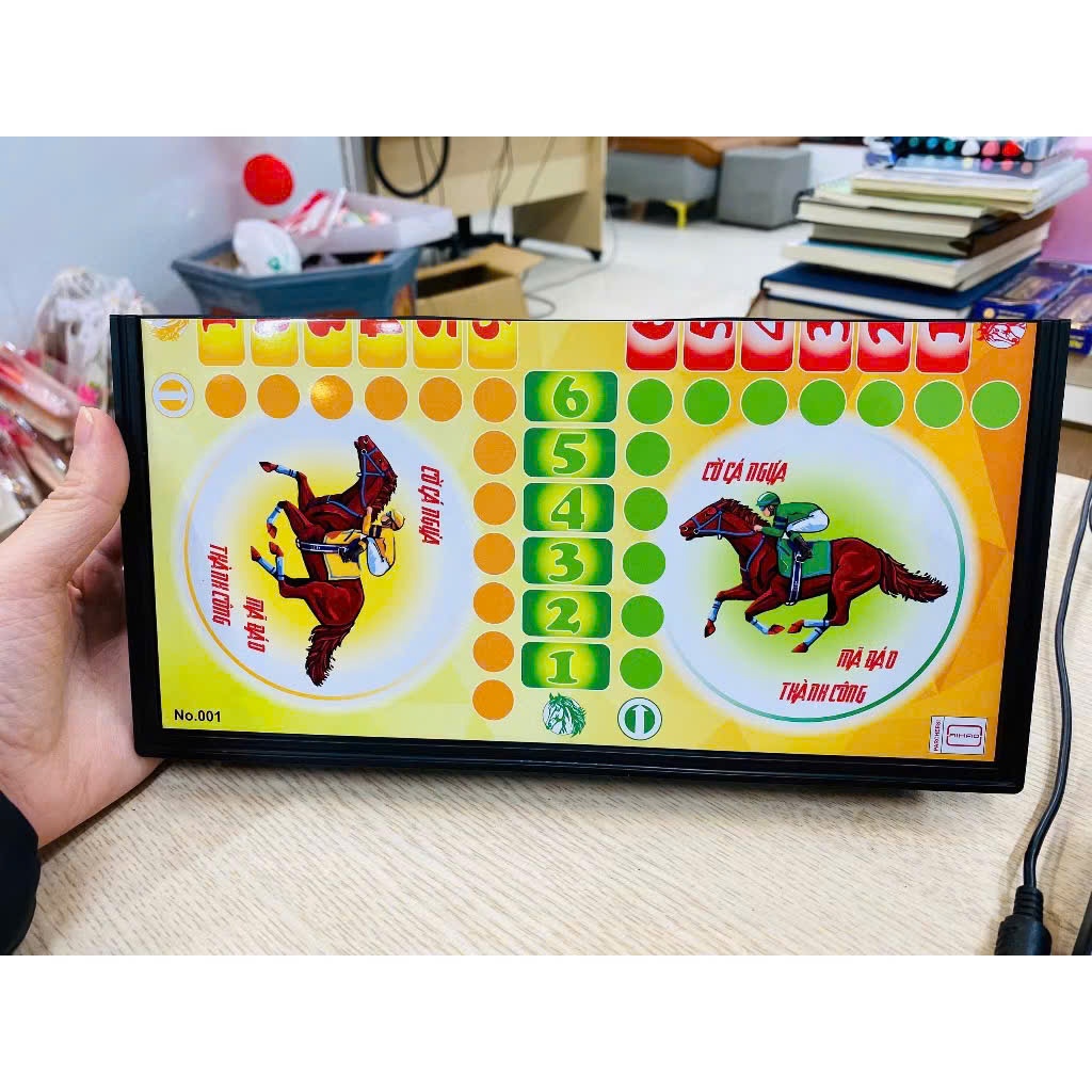 Cờ Cá Ngựa Nam Châm, Hộp Nhựa Cứng Có Thể Gấp Gọn, Đồ Chơi Board Game Cờ Đua Ngựa, Bộ Cá Ngựa