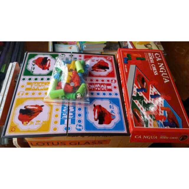 Cờ Cá Ngựa Nam Châm, Hộp Nhựa Cứng Có Thể Gấp Gọn, Đồ Chơi Board Game Cờ Đua Ngựa, Bộ Cá Ngựa