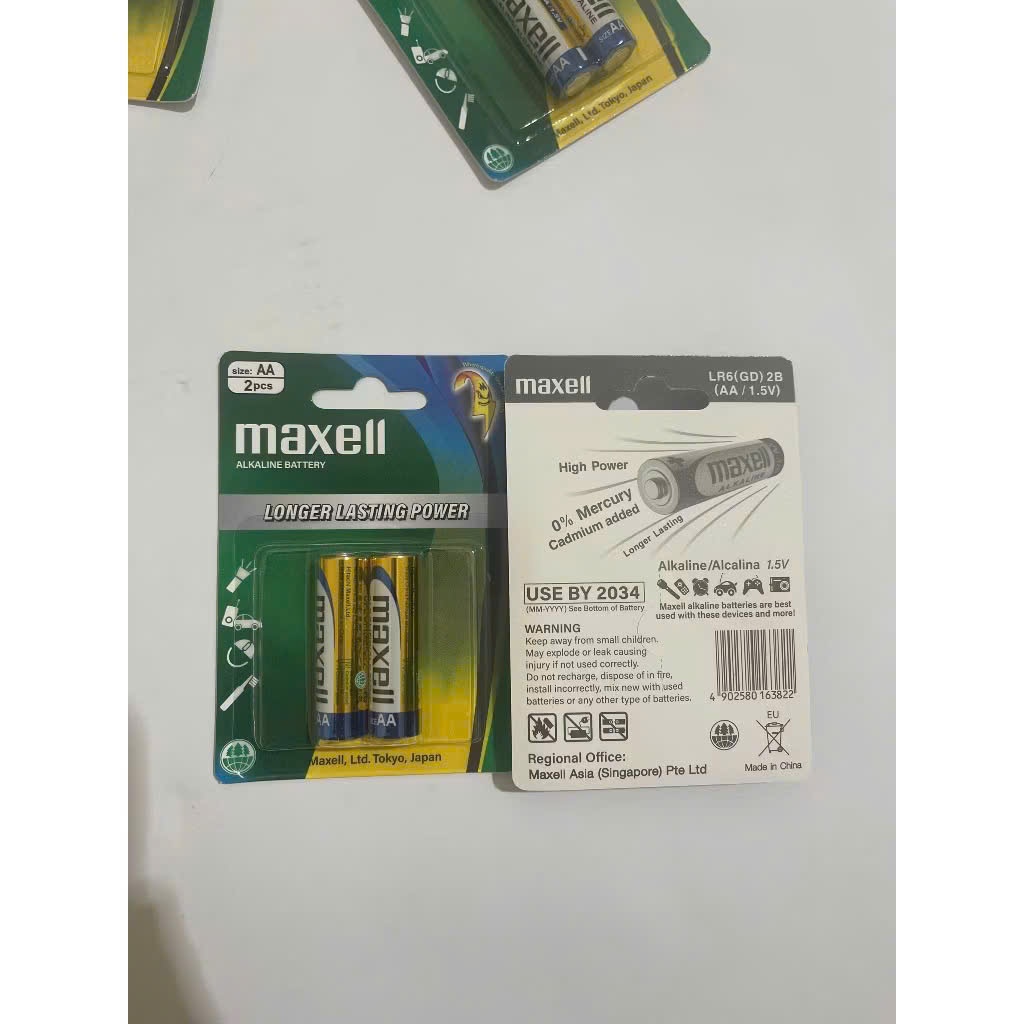 Pin AA, Pin AAA Maxell alkaline hộp 20 viên 1.5V chính hãng năng lượng cao an toàn cho môi trường