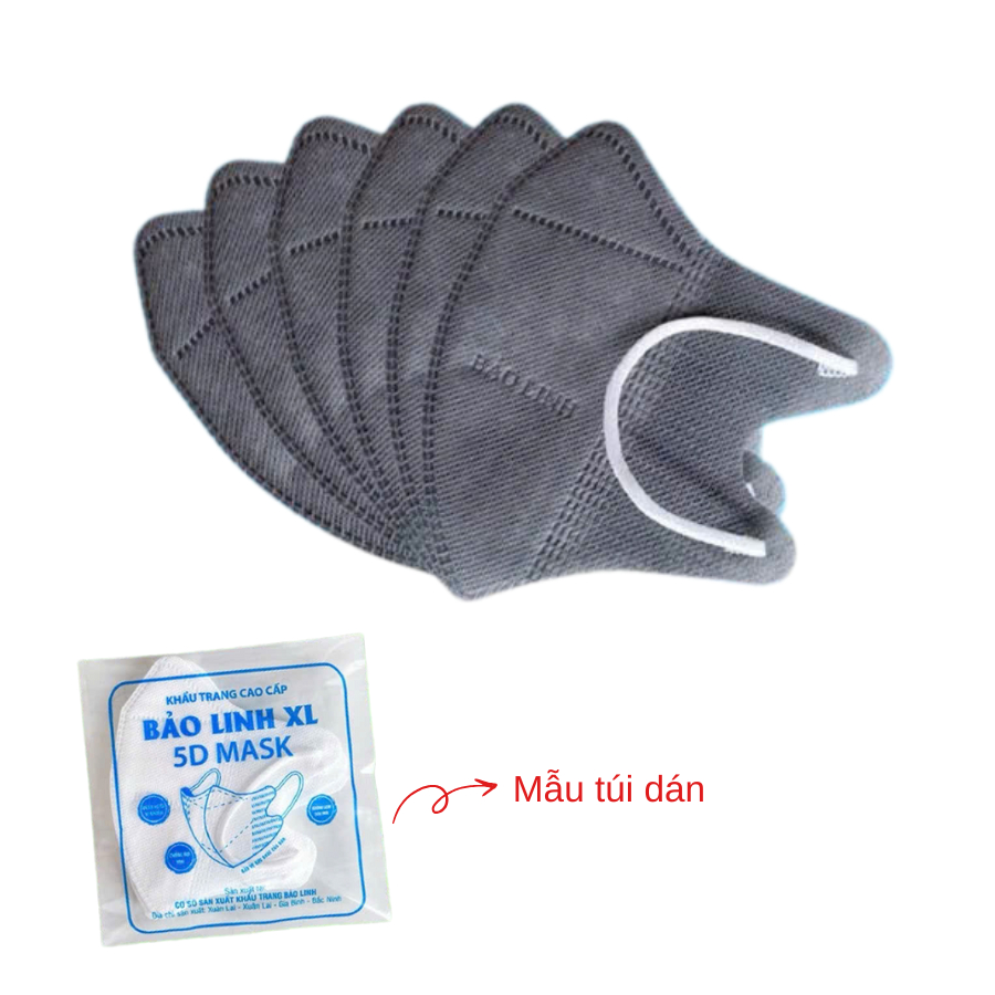 SỈ THÙNG 700 ( Tặng thêm 10 chiếc ) CHIẾC KHẨU TRANG 5D BẢO LINH XL TÚI DÁN CHÍNH HÃNG CAO CẤP DÀY DẶN CHỐNG TIA UV