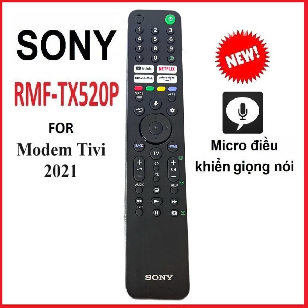 Remote Điều khiển giọng nói Tivi Sony RMF-TX520P Đời - Hàng Cao Cấp ...