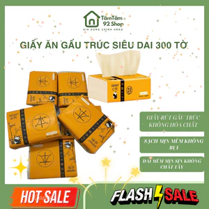 GIẤY ĂN GẤU TRÚC SIÊU DAI 300 TỜ/ GÓI- Giấy ăn gấu trúc siêu dai Sipiao là một sản phẩm được làm từ bột trúc nguyên sinh