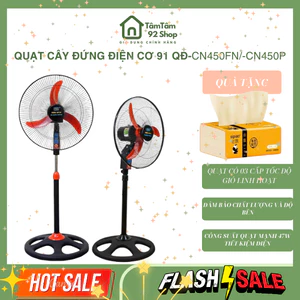 {HỎA TỐC} Quạt Cây Đứng Công Nghiệp -Điện Cơ 91 QĐ-CN450P cổ nhựa , QĐ-CN 450F cổ sắt