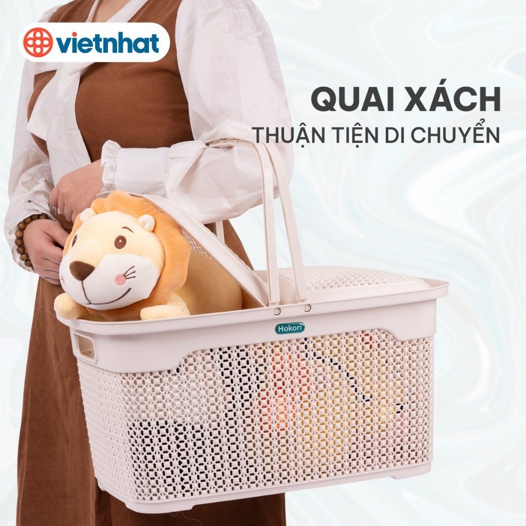 Làn nhựa đựng quần áo, Làn nhựa đi sinh, Làn nhựa chấm bi Hokori Chính Hãng Việt Nhật (mã 2609)