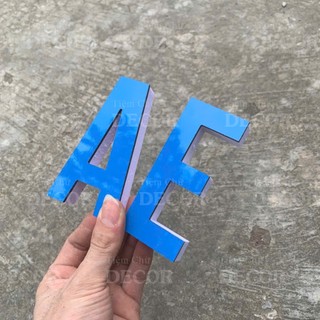 Chữ Nổi Xanh Dương Nhạt 10cm dày 15mm T1 In Hoa Dán Tường Trang Trí  - Chữ 3D Decor Biển quảng cáo Chất Liệu Fomex Alu