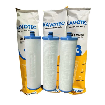 Bộ 3 lõi lọc nước 123 Kavotec hoặc Karofi Livotec ( dùng thay thế lõi 123 lọc thô Karofi Smax Pro V)