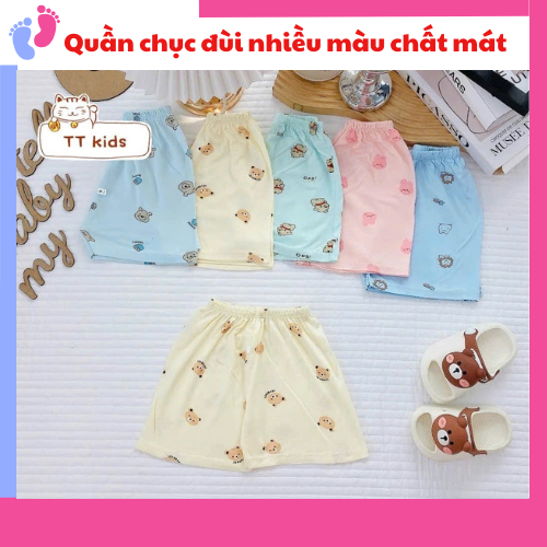 Quần chục đùi NHIỀU MÀU thun lạnh peptit cho bé 4-14kg