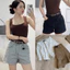YURI JEAN- (VẢI QC CAO CẤP) Quần Short Jeans Nữ Lưng Cao Basic Viền Túi Màu Xanh (Mã 73)