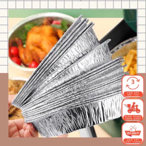 Combo 10 khay giấy bạc đựng nồi chiên không dầu chịu nhiêt tốt an toàn cho sức khỏe - Size 22cm