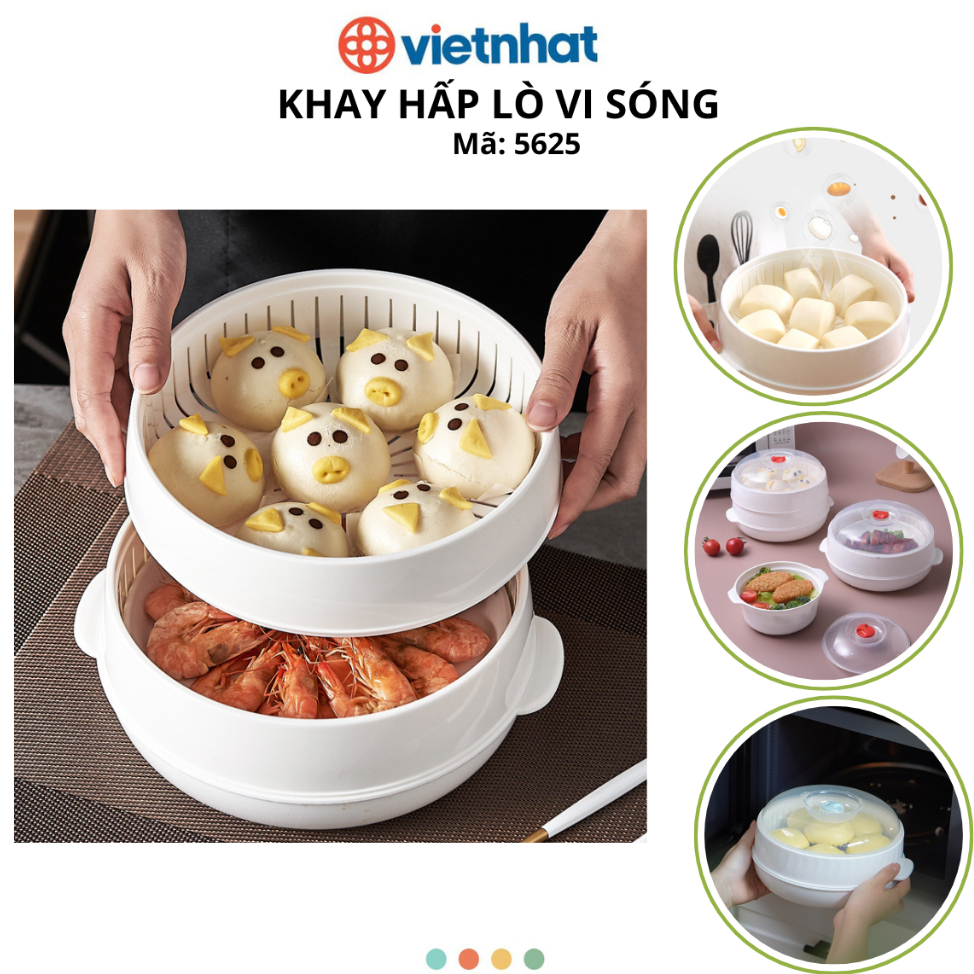 Bộ khay hấp lò vi sóng Chính Hãng VIỆT NHẬT (Mã 5625)