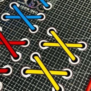 Tem Sticker DTF Dây Giầy Cột 3D - JDM Japan |SGDC - 1 Cái|