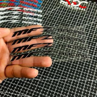 Tem Sticker DTF Dán Mâm MFZ Racing, KÍCH THƯỚC NHỎ MÂM 12-14inch CNC |SGDC - 1 Bộ|