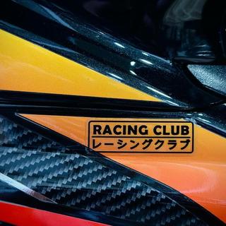 Tem Sticker Chữ Racing Club - In Siêu Trong Suốt Chữ Đen |SGDC - 1 Cái|