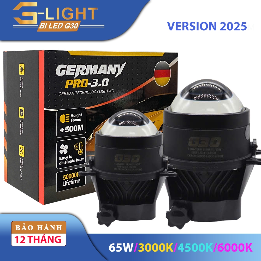 [Bộ 2 bi] Đèn bi gầm led 3 nhiệt màu , Chíp led 6+3 Glight 30 | Shopee ...