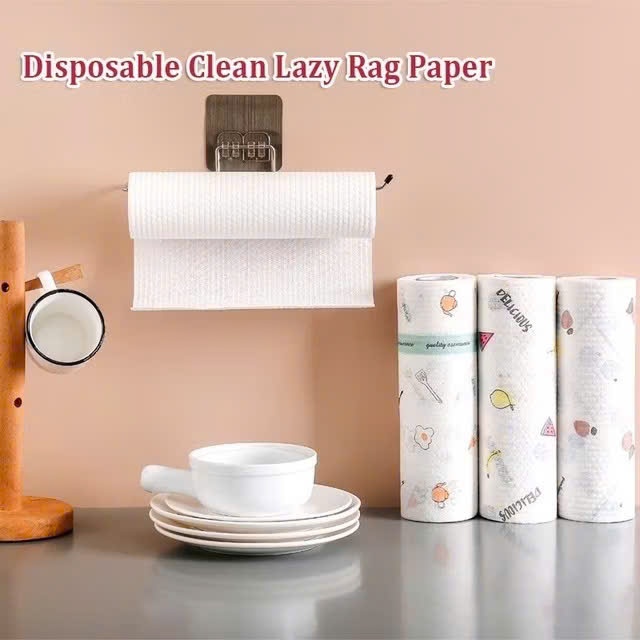 Khăn Giấy Lau Bếp Có Thể Giặt Được,Khăn Lau Bếp Tái Sử Dụng Nhiều Lần - CUỘN KHĂN GIẤY 4O TỜ LAU BẾP ĐA NĂNG