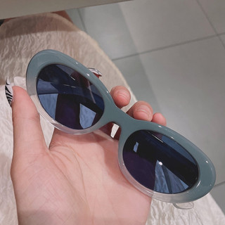 (Giá trải nghiệm) Kính râm bầu dục tròng kính chống tia UV400 kiểu dáng thời trang phù hợp với cả nam và nữ