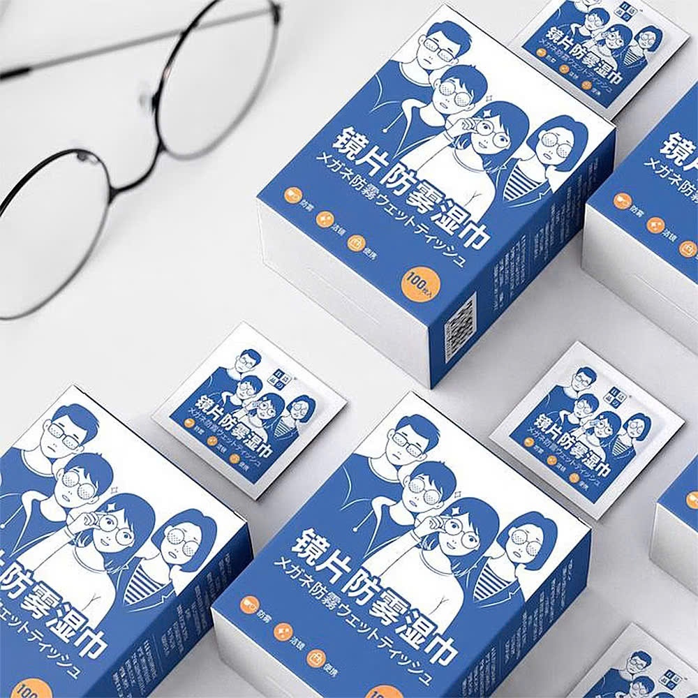 Hộp 100 Khăn Lau Kính Nano Chống Bám Hơi Nước-Khăn Lau Kính Nano Siêu Tiện Lợi - GIẤY LAU KÍNH CHỐNG MỜ SƯƠNG HIỆU QUẢ