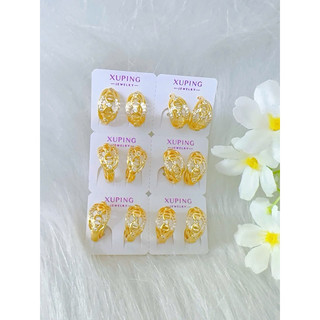 Các mẫu hoa tai loại tròn đính đá hàng titan mạ vàng 18 catrang sức mạ vàng 18K dành cho nữ