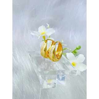 Các mẫu hoa tai loại tròn đính đá hàng titan mạ vàng 18 catrang sức mạ vàng 18K dành cho nữ