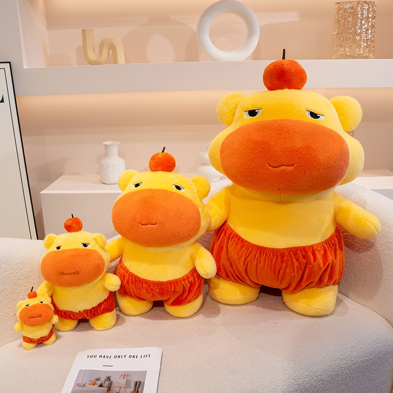 Gấu Bông Capybara Lulu Mặc Quần Cam Vô Tri, Capybara Cam Đáng Yêu Món Quà Vui Vẻ Cho Người Thân Yêu