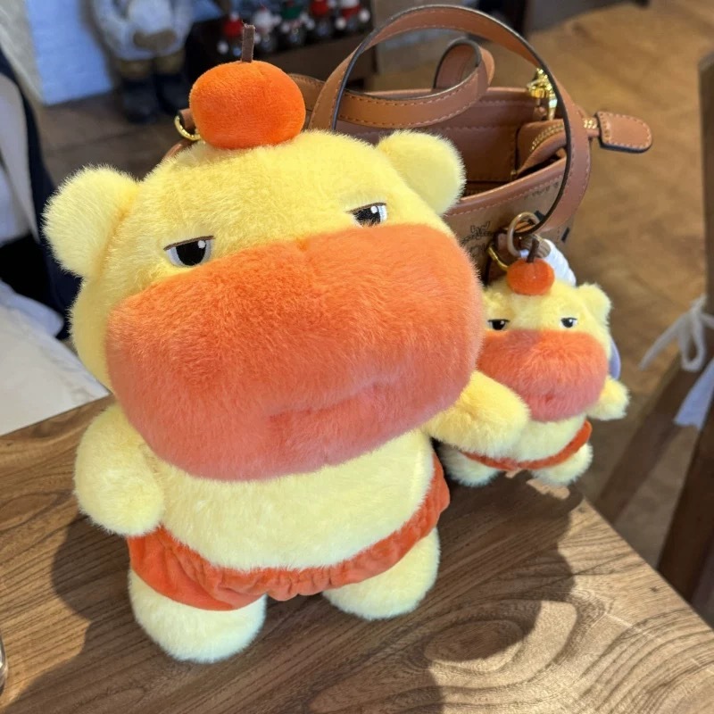 [ HÀNG SẴN ] Gấu bông capybara lulu mặc quần cam mặt biểu cảm ngộ ngĩnh đáng yêu, lulu capybara cam lông thỏ cao cấp