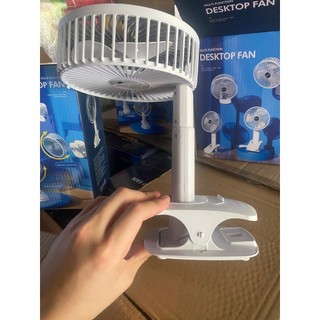 ( ẢNH THẬT SHOP CHỤP ) Quạt Tích Điện Mini cho bé Có Kẹp Xoay 360° - 5W | Quạt Để Bàn, Kẹp Xe Đẩy, Nôi, Giường
