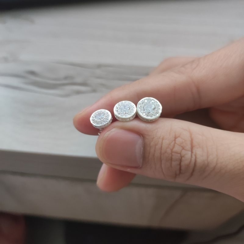 Khuyên bạc tròn nam nữ bạc 925 mạnh mẽ lịch lãm sang trọng thiết kế độc quyền