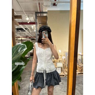 Chân váy ngắn dáng bí 𝐁𝐥𝐮𝐬𝐡𝐲 𝐒𝐤𝐢𝐫𝐭 nhienhienvintage NCV00023