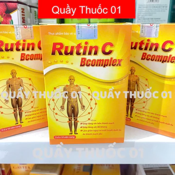 Viên uống Rutin C BComplex - Tăng sức bền thành mạch, giảm chảy máu chân răng, co búi trĩ, giảm táo bón - 30 viên