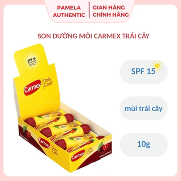 (BILL US - CÓ SỈ) 1 Tuýp son dưỡng Carmex vị Cherry SPF 15 10g