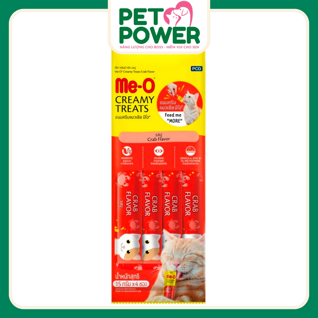 [Gói lẻ Siêu Rẻ] - Súp thưởng cho mèo Me-O Creamy Treat vị cua - 15g
