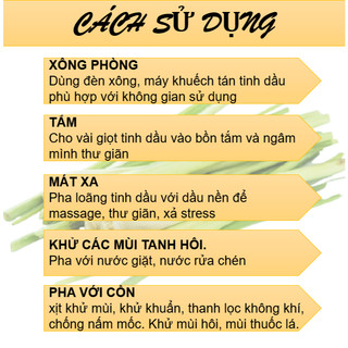 TINH DẦU SẢ CHANH TINH KHIẾT 100% 10ML