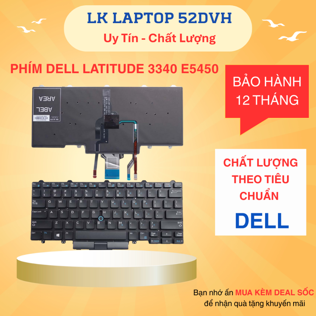 Bàn phím laptop Dell Latitude 3340 3350 E5450 E5470 E7450 E7470, Latitude 5480 E5480 5490 E5490 7480 E7480 7490