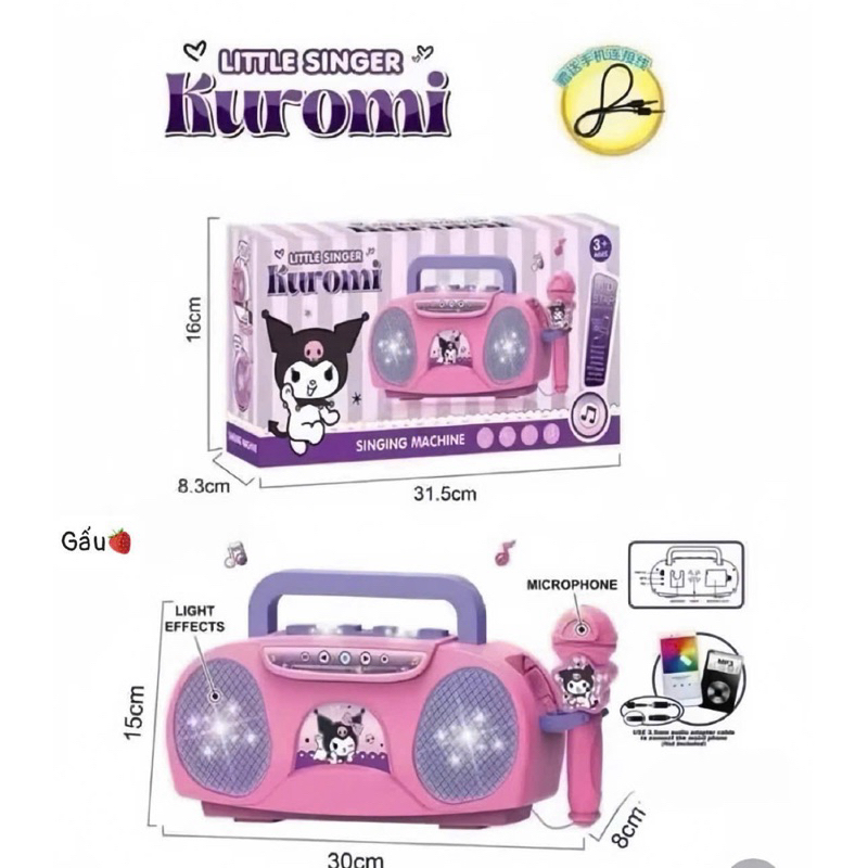 Bộ Loa kèm Micro kuromi cho bé thoả mãn đam mê ca hát