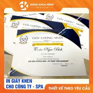 In giấy chứng nhận, chứng chỉ, giấy khen, bằng khen số lượng ít (Inbox shop để xem thêm mẫu) (THIẾT KẾ THEO YÊU CẦU)