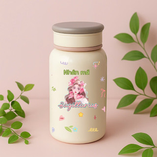 Bình Giữ Nhiệt 400ml Inox 304 – In Hình 12 Cung Hoàng Đạo – Quà Tặng Cá Nhân Cute