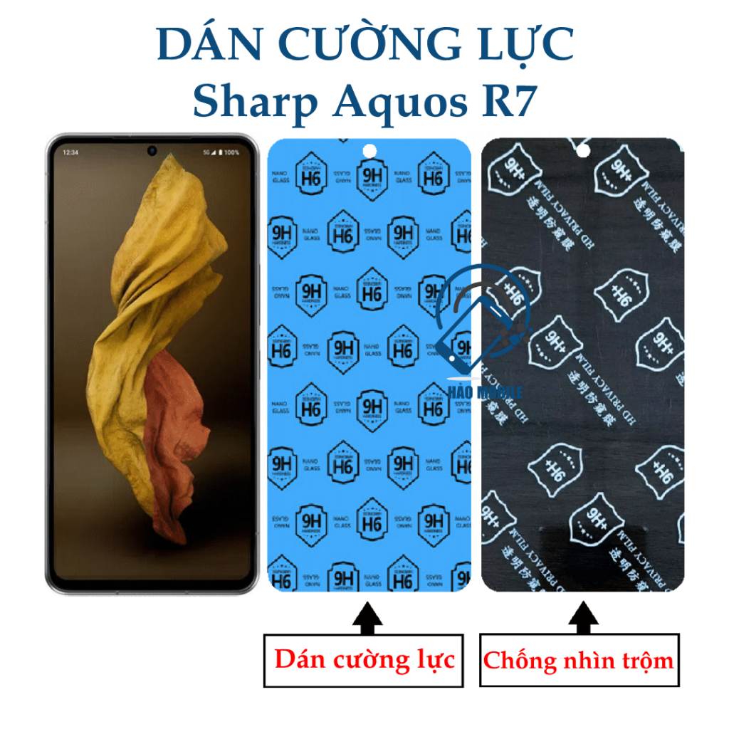Dán cường lực dẻo nano Sharp Aquos R7 ( trong suốt và chống nhìn trộm ...