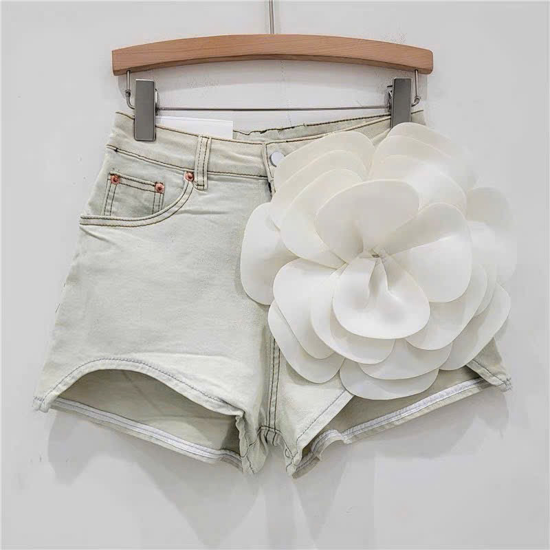 set áo và quần short đính hoa to