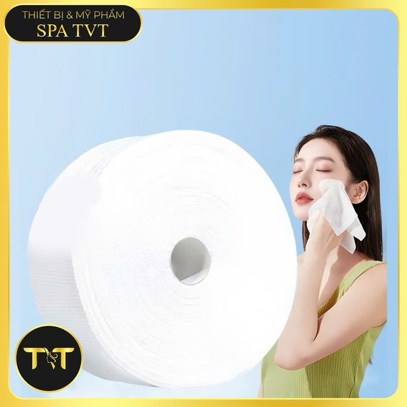 GIẤY CUỘN SPA 320G 600G, KHĂN MẶT DÙNG MỘT LẦN, VẢI KHÔNG DỆT BÔNG TỰ NHIÊN, THẤM HÚT TỐT TVT