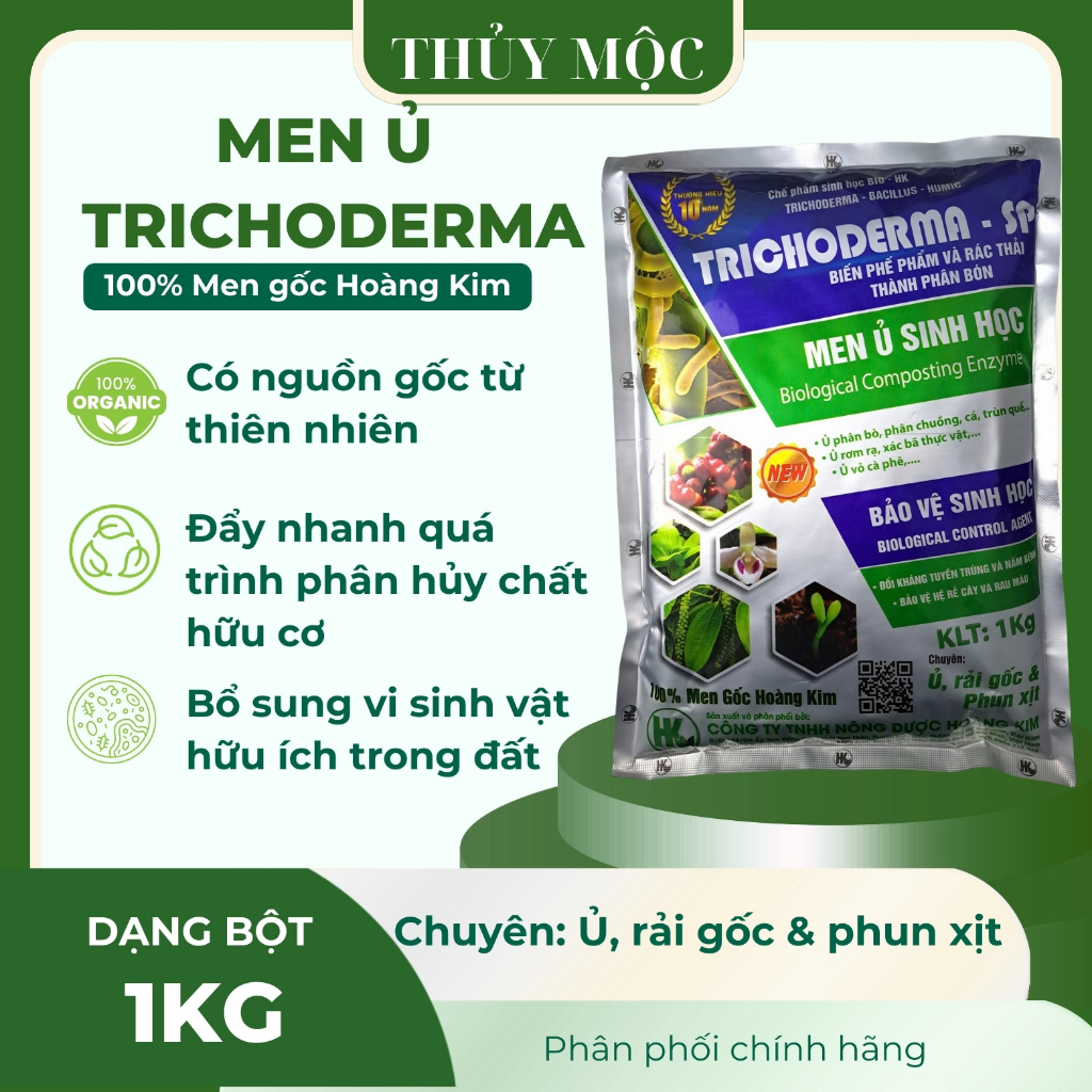 TRICHODERMA -SP 1KG-MEN Ủ HỮU CƠ/CHUYÊN Ủ CÁ,PHÂN CHUỒNG,XÁC BÃ THỰC ...